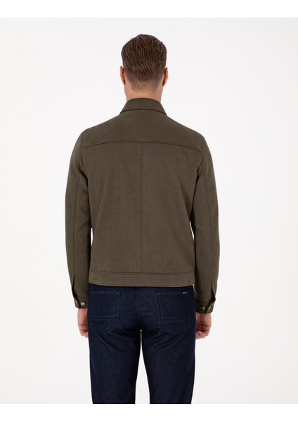 Erkek Yeşil Suni Deri Ceket 50318156-790 indirimleri