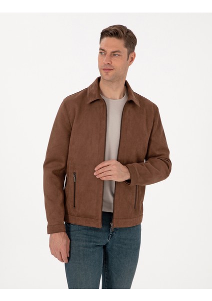Erkek Kahverengi Suni Deri Ceket 50318152-880 modelleri