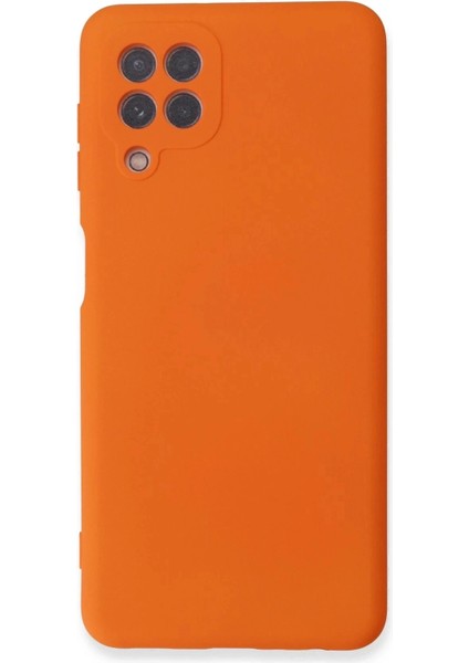 Newface Samsung Galaxy A22 Kılıf Nano Içi Kadife Silikon - Turuncu
