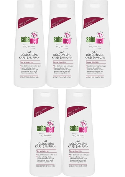 Şampuan 200ML Saç Dökülmesine Karşı (Tüm Saç Tipleri Için) (5 Li Set)