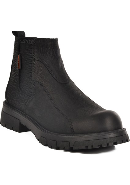 Siyah Nubuk Hakiki Deri Erkek Bot 260006 M