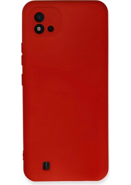 Newface Realme C11 2021 Kılıf Nano Içi Kadife Silikon - Kırmızı