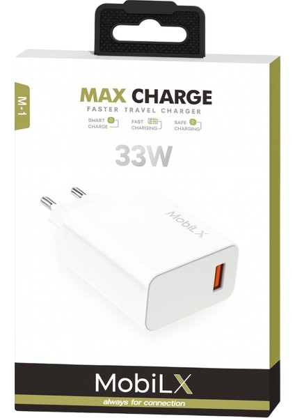 Mobilx M-17 33W Turbo Hızlı Şarj Adaptörü + Type-C USB Kablo | Qc 3.0 Destekli fiyatları