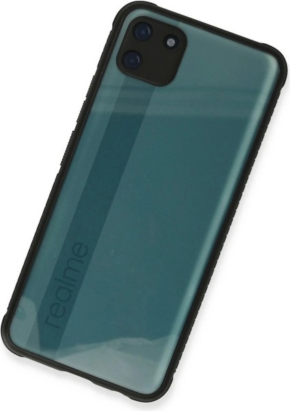 Newface Realme C11 Kılıf Miami Şeffaf Silikon - Siyah modelleri