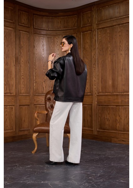 Siyah Çizgili Gri Straight Jean fiyatları