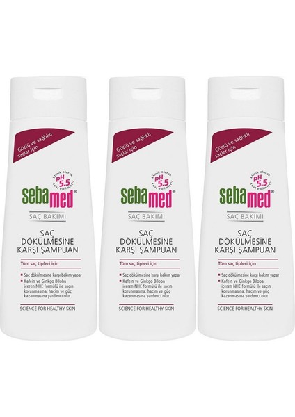 Şampuan 200ML Saç Dökülmesine Karşı (Tüm Saç Tipleri Için) (3 Lü Set)