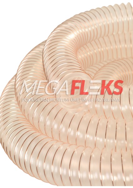 POLİÜRETAN BAKIR TELLİ 102MMX10MT Pu 070 ŞEFFAF HORTUM Toz Talaş Emiş indirimleri