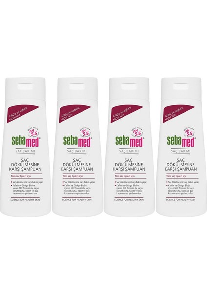 Şampuan 200ML Saç Dökülmesine Karşı (Tüm Saç Tipleri Için) (4 Lü Set)