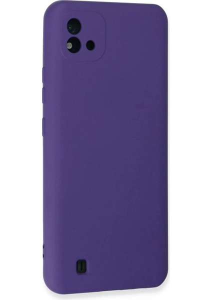 Newface Realme C11 2021 Kılıf Nano Içi Kadife Silikon - Mor modelleri
