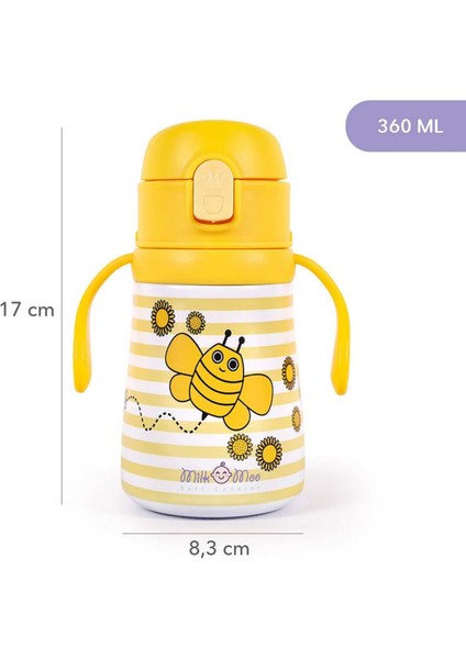 Milk Moo Soft Cuddles Çelik Küçük Çocuk Matarası Arı Vız Vız 360ML fırsatları