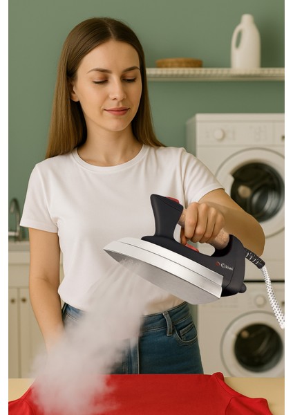 KSC-4218 2'si 1 Arada 2000 ml 4,5 Bar Buharlı Temizleyici ve Buharlı Ütü – 15 Parça Aksesuar