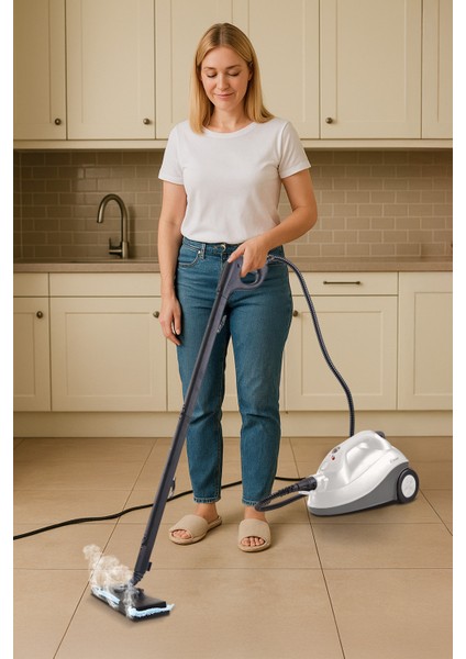 KSC-4218 2'si 1 Arada 2000 ml 4,5 Bar Buharlı Temizleyici ve Buharlı Ütü – 15 Parça Aksesuar