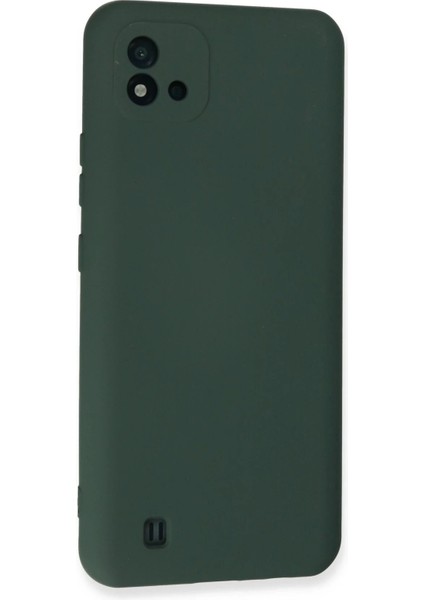 Newface Realme C11 2021 Kılıf Nano Içi Kadife Silikon - Koyu Yeşil modelleri