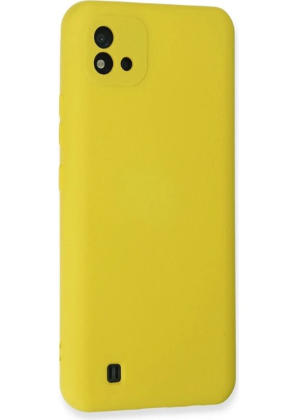 Newface Realme C11 2021 Kılıf Nano Içi Kadife Silikon - Sarı modelleri
