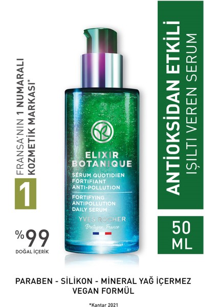 Yaşlanma Karşıtı Bitkisel Antioksidan Bakım Elixir Botanique-Serum-50 ml + She Vec Serum C Vitamin