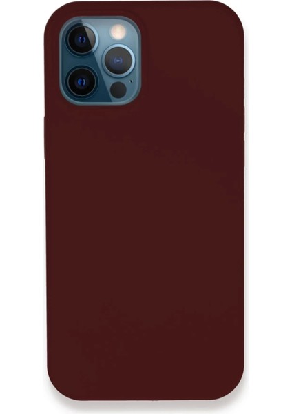 Newface iPhone 12 Pro Kılıf Lansman Legant Silikon - Bordo