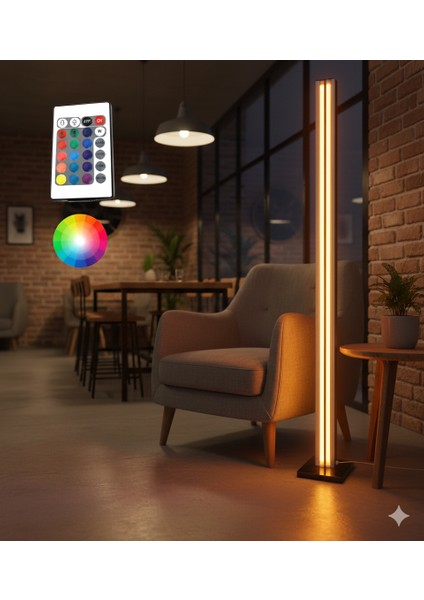 Kumandalı Rgb LED Lambader Ambians Aydınlatması Değişken Renk ve Animasyon Modları
