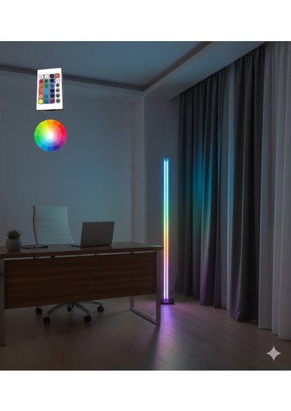 Kumandalı Rgb LED Lambader Ambians Aydınlatması Değişken Renk ve Animasyon Modları
