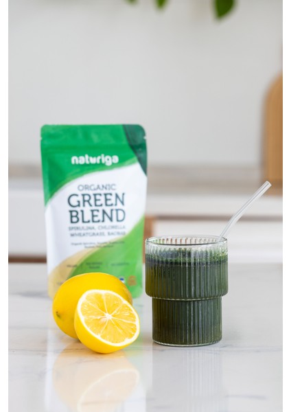 Organik Yeşil Karışım 100 gr Limon Aromalı Katkısız Şekersiz Türkiye Üretimi Süper Gıda fırsatları