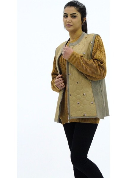 Sıfır Yaka Önü Kapitone Yelek fırsatları