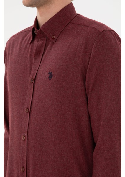 Erkek Bordo Gömlek Basic 50296757-VR014
