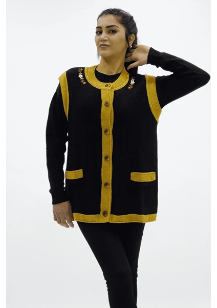 Çift Renk Triko Yelek modelleri