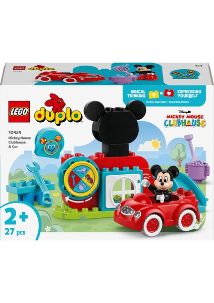 ® DUPLO® │ Disney Mickey Fare’nin Kulüp Evi ve Arabası 10454 - 2+ Çocuklar için Eğitici Oyuncak Yapım Seti (27 Parça) fırsatları