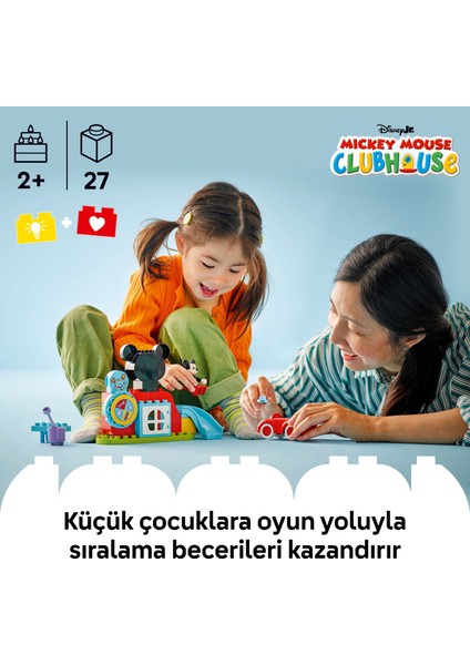 ® DUPLO® │ Disney Mickey Fare’nin Kulüp Evi ve Arabası 10454 - 2+ Çocuklar için Eğitici Oyuncak Yapım Seti (27 Parça) indirimleri
