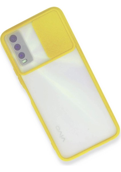 Newface Vivo Y11S Kılıf Palm Buzlu Kamera Sürgülü Silikon - Sarı fiyatları