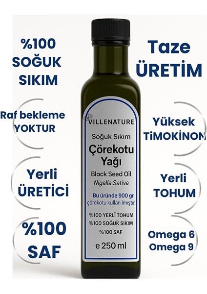 2'li Set Soğuk Sıkım Çörekotu Yağı “black Seed Oil” (Nigella Sativa) 250 ml fırsatları