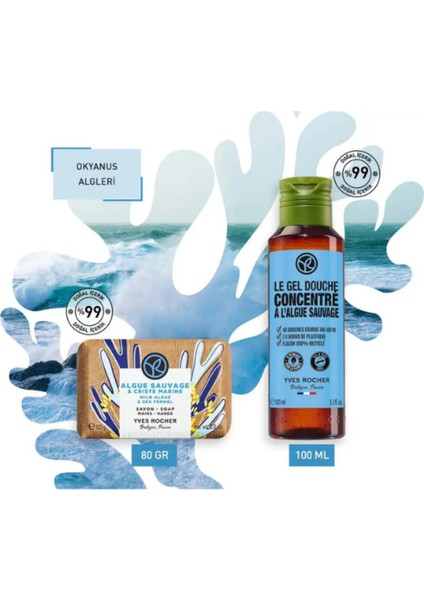 Okyanus Esintili Duş ve Bakım Seti - Duş Jeli 100ML + Katı Sabun 80 gr modelleri
