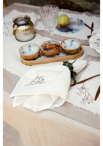 Liz Kumaş Servis Sunum Peçetesi 45X45 Krem