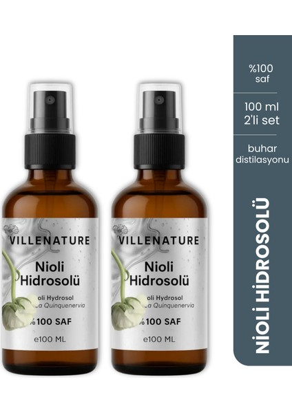 2'li Set Nioli Hidrosolü “niaouli Hydrosol” (Melaleuca Leucadendron Viridiflora) 100 ml