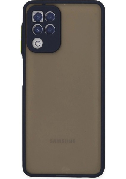 Newface Samsung Galaxy A22 Kılıf Montreal Silikon Kapak - Lacivert