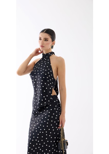 Beyaz Puantiyeli Saten Takım indirimleri