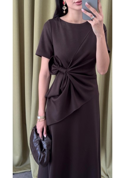 Fiyonklu Acı Kahve Modal Elbise indirimleri