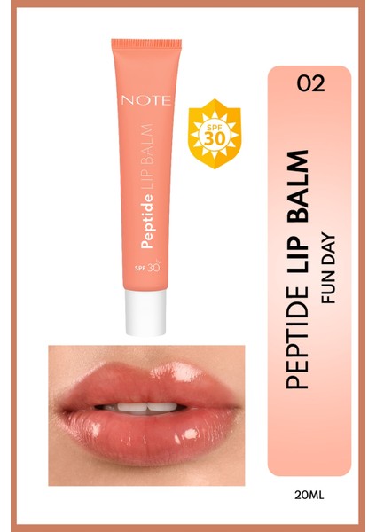 Peptide Lip Balm Spf 30 Nemlendirici ve Parlatıcı Renkli Dudak Balmı - 02 Fun Day - Turuncu