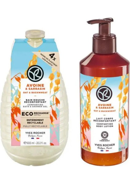 Yulaf Karabuğday Refill Duş Jeli 600ML & Nemlendirici Vücut Losyonu 390ML 2'li Set