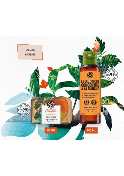 Canlandırıcı Mango- Kişniş Duş ve Bakım Seti - Duş Jeli 100ML + Katı Sabun 80 gr fiyatları