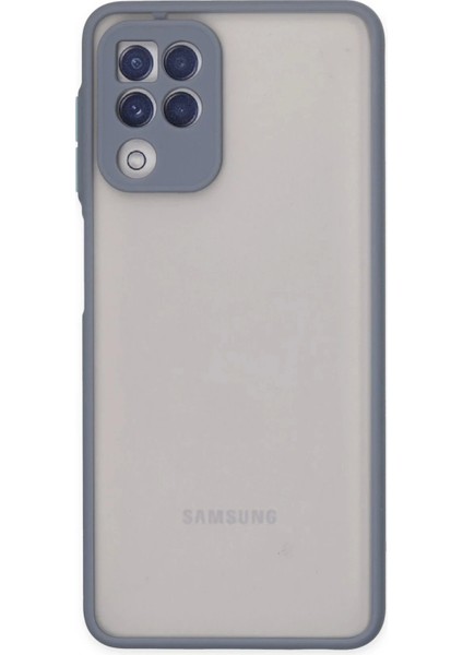 Newface Samsung Galaxy A22 Kılıf Montreal Silikon Kapak - Gri