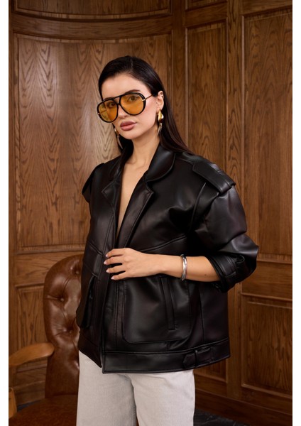 Premium Siyah Deri Ceket