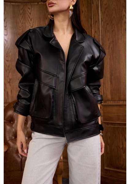 Premium Siyah Deri Ceket fırsatları