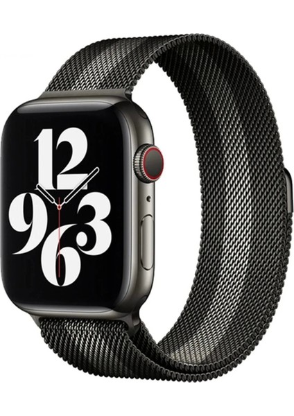 Newface Apple Watch 38MM Metal Mıknatıslı Kordon - Siyah-Beyaz