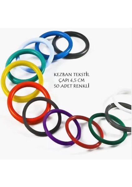 Plastik Halka 4,5 cm -50 Adet Karışık Renkli