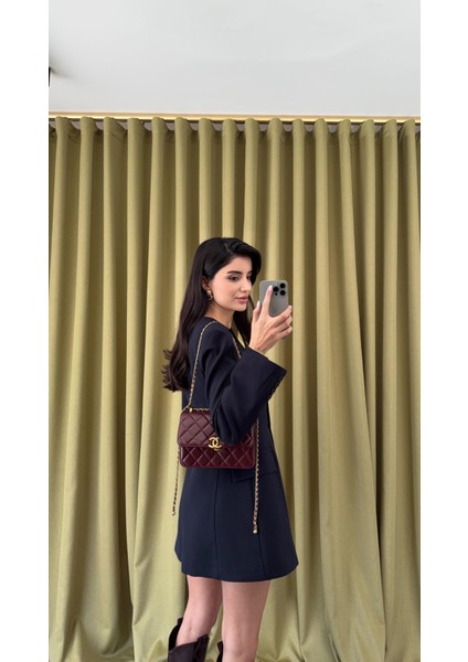 Düğmeli Lacivert Ceket Elbise fiyatları