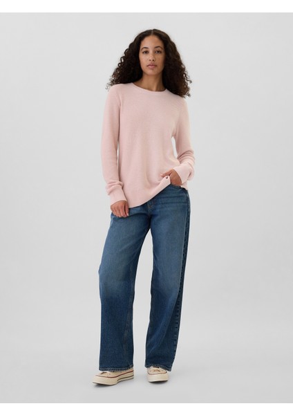 Kadın Pembe Textured Kazak fırsatları