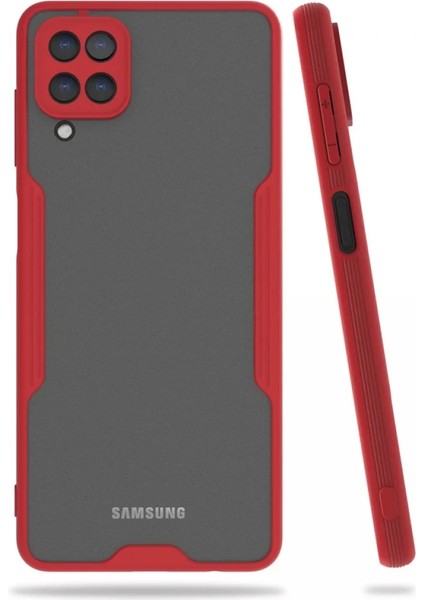 Newface Samsung Galaxy A22 Kılıf Platin Silikon - Kırmızı