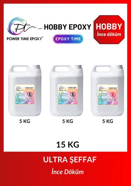 Hobby Epoxy/ Ultra Şeffaf ve Parlak Epoksi Reçine Ince Döküm Hobi Epoksi