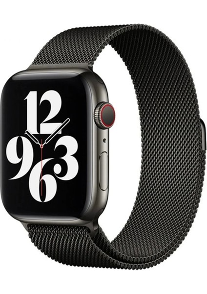 Newface Apple Watch 38MM Metal Mıknatıslı Kordon - Siyah