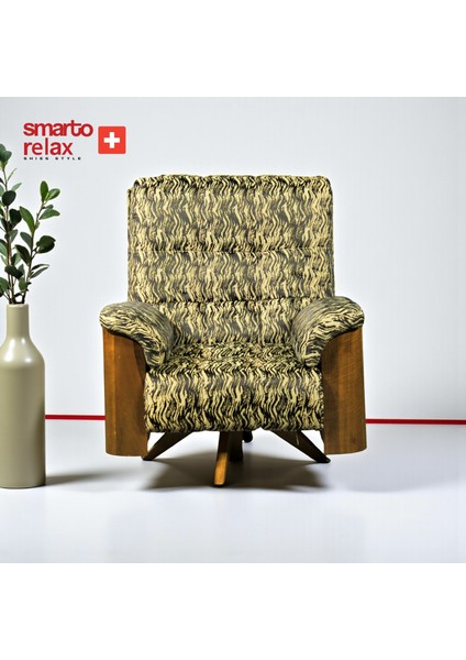 Relax TV Koltuğu Genova Vita Ergonomik Döner Mekanizma Kadife/Şönil Haki Yeşil modelleri